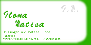 ilona matisa business card